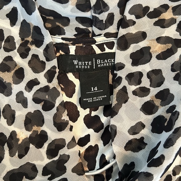 White House Black Market Leopard and Black Skirt Dress - Picture 3 of 4